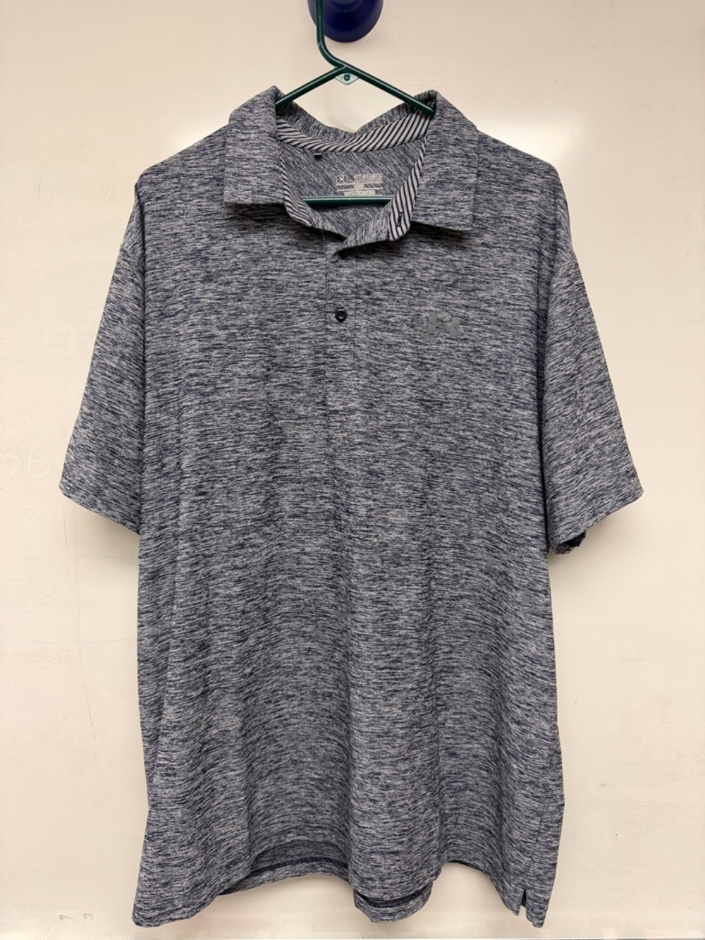 Under Armour Men's Space-Dye Polo - Heather Navy Gray